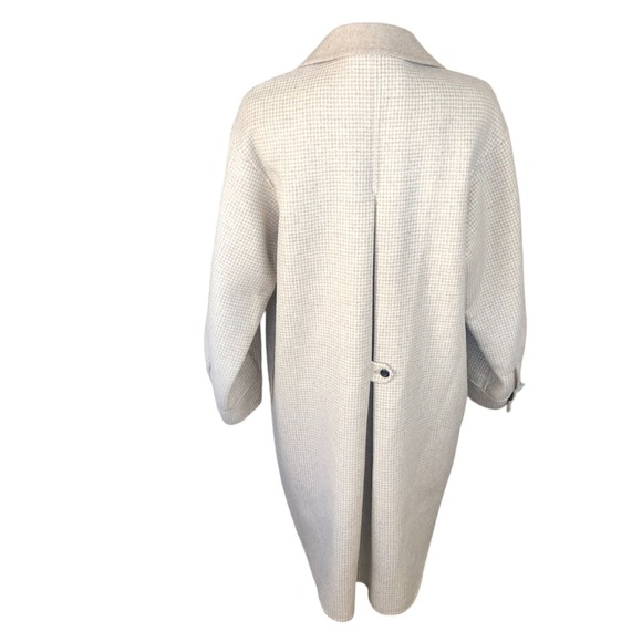 Zara Women Wool Blend Ivory Tan Oversize Button Front Jacket Coat w/Pockets XS - Picture 8 of 16